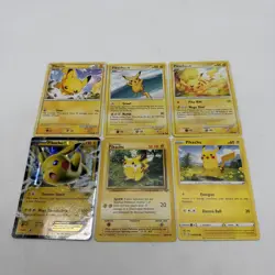 Nintendo Pokemon TCG 6-Card Lot Pikachu 1999-2016 MP-LP - Image 1
