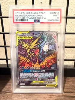 Moltres & Zapdos & Articuno GX SM210 Sm Holo PSA 9 - Image 1