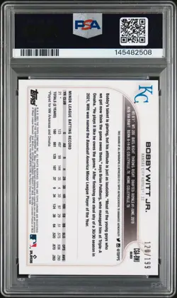 2022 #CGABWJ BOBBY WITT JR. 120/199 PSA 9 AUTO 10 - Image 2
