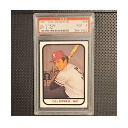 TCMA 1981 Rochester Cal Ripken #15 PSA 9 Rochester Red Wings Baseball - Image 1