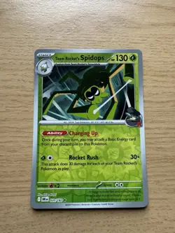 Team Rocket's Spidops 020/182 Rare Destined Rivals Pokemon Reverse Holo NM - Image 1