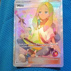 Pokemon TCG Mina 211/214 SM Lost Thunder Holo Full Art Trainer Ultra Rare - Image 1