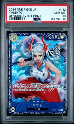 2024 ONE PIECE JAPANESE PROMOS OFFICIAL EVENT PRIZE #112 YAMATO PSA 10 - Image 1
