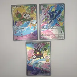 First Partner Illustration Collection Series 1 Gen 7 Alola Starters Pokemon TCG - Image 1