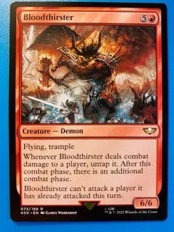 MTG 1x Bloodthirster #73 Universes Beyond Warhammer 40000 Magic Gathering x1 NM - Image 1
