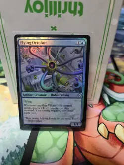 NM Foil Flying Octobot, MTG, Marvel's Spider-Man, Magic the Gathering, 31 - Image 1
