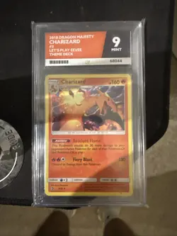 ACE Grading 9 Charizard Let's Play Eevee 3/70 Rare Dragon Majesty Pokemon Card - Image 1
