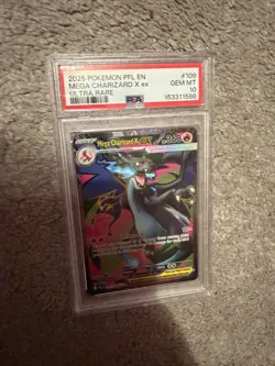 2025 POKEMON PFL EN-PHANTASMAL FLAMES ULTRA RARE #109 MEGA CHARIZARD X EX PSA 10 - Image 2