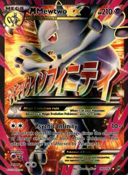 M Mewtwo EX 160/162 Ultra Rare BREAKthrough Pokemon Holo Near Mint - Image 1
