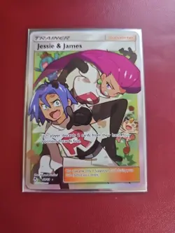 Pokemon TCG Jessie & James 68/68 Hidden Fates Ultra Rare Full Art Holo Eng 2019 - Image 1