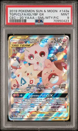 Togepi & Cleffa & Igglybuff Gx 143a/236 Alternate Art Pokemon PSA 9 - Image 1