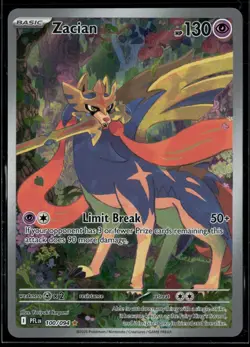 Zacian 100/094 Phantasmal Flames Holo Illustration Rare Pokemon - Image 1