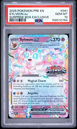 Pokemon Sylveon EX Prismatic Evolutions Stamp 041/131 Surprise Box Promo PSA 10 - Image 1