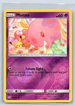 Munna 88/236 Common Unified Minds Pokemon Reverse Holo Near Mint - Image 1