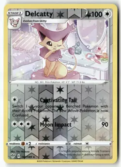 Delcatty 142/189 Rare Darkness Ablaze Pokemon Reverse Holo Near Mint - Image 1