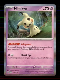 Mimikyu 037/091 Rare Paldean Fates Pokemon Holo Near Mint - Image 1