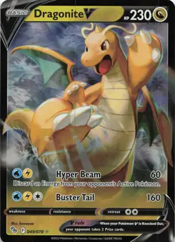 Dragonite V 049/078 Holo V Rare Pokemon GO Pokemon Lightly Played - Image 1