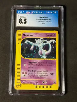 Pokemon CGC 8.5 Mewtwo Holo 20/165 Expedition 2002 ~PSA 8 - Image 1