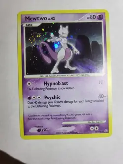 Pokemon Mewtwo 11/146 Legends Awakened Holo Rare with SWIRL - Image 1