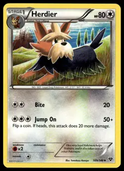 Herdier 109/146 Uncommon XY Pokemon Lightly Played - Image 1