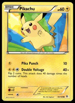 Pikachu 50/149 Common Boundaries Crossed Pokemon Lightly Played - Image 1