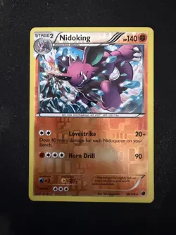 Nidoking 58/116 Rare Plasma Freeze Reverse Holo Pokemon TCG - Image 1
