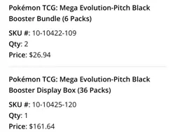 Pokemon TCG Pitch Black Booster Box & 2 Booster Bundles (Presale) - Image 2