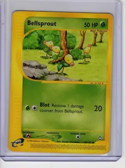 Heavy Play Pokemon TCG Bellsprout Non Foil 45/147 Aquapolis - Image 1