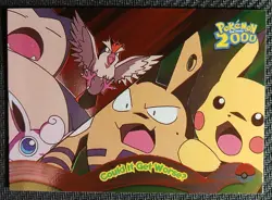 Topps Pokemon The Movie 2000 COULD GET WORSE SILVER FOIL CARD #10 Snorlax BLue - Image 1