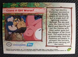Topps Pokemon The Movie 2000 COULD GET WORSE SILVER FOIL CARD #10 Snorlax BLue - Image 2