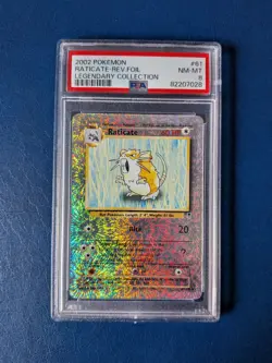 Pokemon TCG Raticate Reverse Holo 61/110 Legendary Collection PSA 8 WOTC Card - Image 1