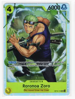 Adventure on Kami's Island One Piece CCG Roronoa Zoro OP15-113 (SR) - Image 1