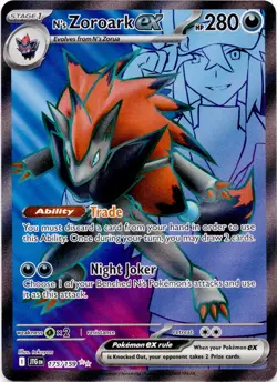 N's Zoroark ex 175/159 Ultra Rare Journey Together Pokemon Holo Near Mint - Image 1