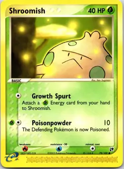 Shroomish 78/100 Common Sandstorm Pokemon LP - Image 1