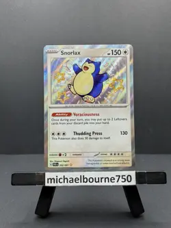 Snorlax Baby Shiny 202/091 Holo Rare Paldean Fates Shiny Vault NM Pokemon TCG - Image 1