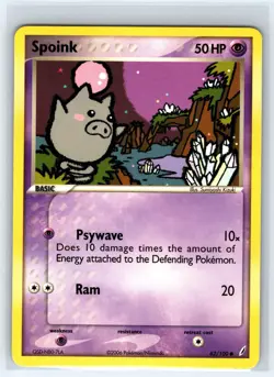 Spoink 62/100 Common Crystal Guardians Pokemon Lightly Played - Image 1