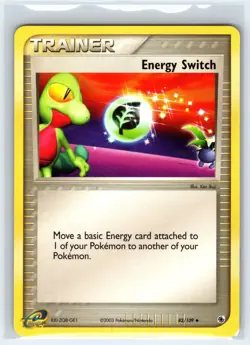 Energy Switch 82/109 Uncommon Ruby & Sapphire Pokemon Lightly Played - Image 1