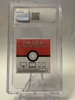 ERROR - Mew Pokemon TCG 24k Gold Plated Sticker. CGC 8.5 "Mewtwo" Label - Image 2