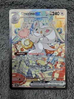 Pokemon TCG Cinccino ex 119/086 Rare Full Art Holo Chaos Rising EN - Image 1