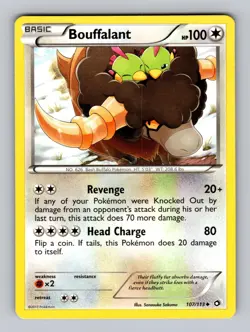Bouffalant 107/113 Uncommon Legendary Treasures Pokemon Lightly Played - Image 1