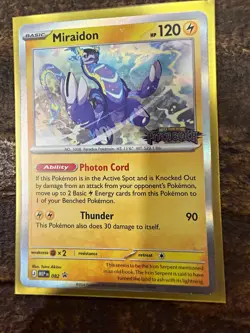 Pokemon Miraidon Holo Promo #082 Pitch Black Pre-Release - Image 1