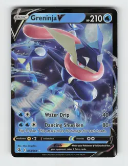 Greninja V 073/264 Holo V Rare Fusion Strike Pokemon 2021 Near Mint - Image 1