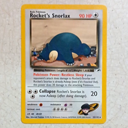 Wizards of the Coast Rocket's Snorlax 33/132 Gym Heroes Unlimited Rare 90 HP ENG - Image 1