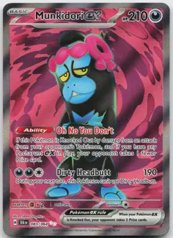 Munkidori ex 083/064 Ultra Rare Shrouded Fable Pokemon Near Mint - Image 1