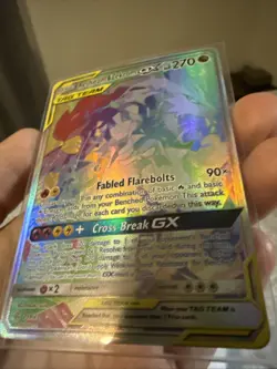 Pokemon GX Reshiram Zekrom Card 259/236 Rainbow Secret Rare Cosmic Eclipse - Image 3