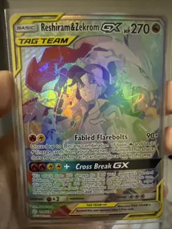Pokemon GX Reshiram Zekrom Card 259/236 Rainbow Secret Rare Cosmic Eclipse - Image 4