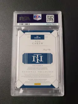 2019 Rod Carew National Treasures 1/1 Bat Relic Printing Plate PSA Angels - Image 2