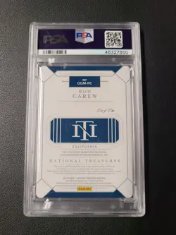2019 Rod Carew National Treasures 1/1 Bat Relic Printing Plate PSA Angels - Image 4