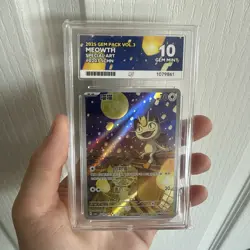 Meowth Gem Pack 3 0207/07 Ace 10 Chinese Exclusive Perfect Subgrades - Image 1