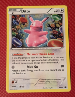 Pokemon TCG - Ditto (Pink Pikachu) - XY40 - Black star Promo NM NICE SWIRL - Image 1